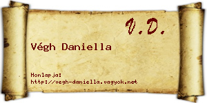 Végh Daniella névjegykártya